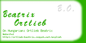 beatrix ortlieb business card